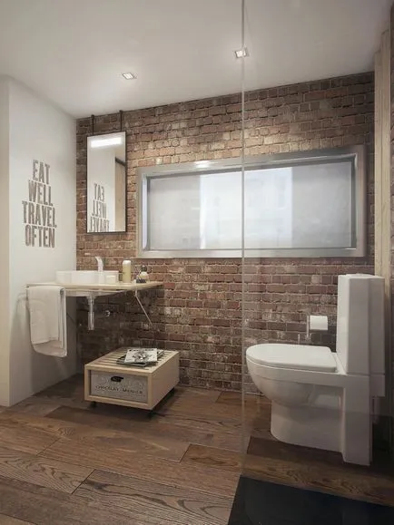 Interiorul o baie mică cu WC 83 fotografie idei de design