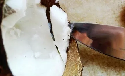Cum pentru a curăța o nucă de cocos și cum să împartă deschide o nucă de cocos la domiciliu, ls