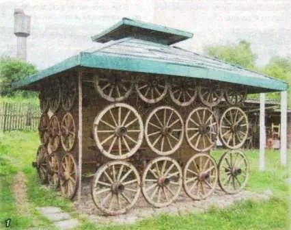 Mobilier de grădină cu mâinile lor din materiale de resturi