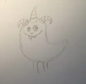 Cum de a desena un monstru trage etape creion, copilul meu (monstru) Cum de a desena un monstru trage etape creion, copilul meu