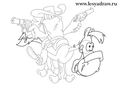 Cum de a desena un cowboy pe un cal de m sovietic (cowboy) Cum de a desena un cowboy pe un cal de m sovietic