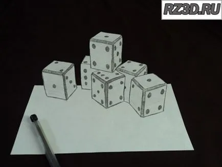 Cum de a desena un model pe hârtie 3d (figura) Cum de a desena un desen 3D pe hârtie