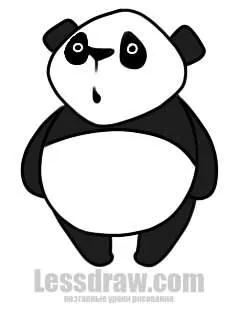 Cum de a desena un mâner panda simplu, cu ajutorul foto (pen) Cum să atragă un panda un stilou simplu, folosind fotografie