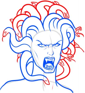 Cum de a desena etapele Medusa (Gorgon) Cum să atragă pas cu pas Medusa