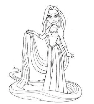 Cum să atragă Rapunzel creion în etape 1