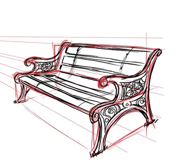 Cum de a desena un banc creion treptat „scriitor mic