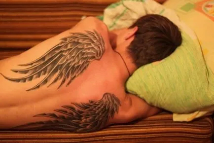 Ca narisovat creion tatuaj aripi de înger în etape (tatuaj) Ca narisovat tatuaj înger aripi creion, treptat