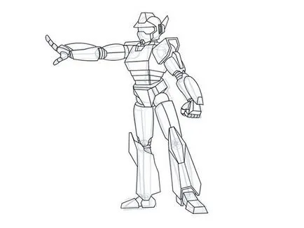 Cum de a desena un pas de robot cu pas (etapa) Cum de a desena un pas cu pas de robot