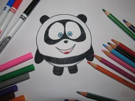Cum de a desena un mâner panda simplu, cu ajutorul fotografiei (panda) Cum să atragă un panda un stilou simplu, folosind fotografie