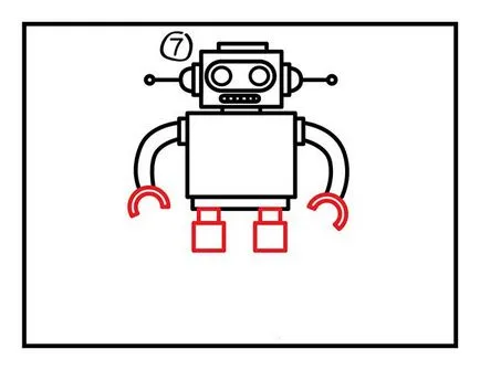 Cum de a desena un pas de robot cu pas (etapa) Cum de a desena un pas cu pas de robot