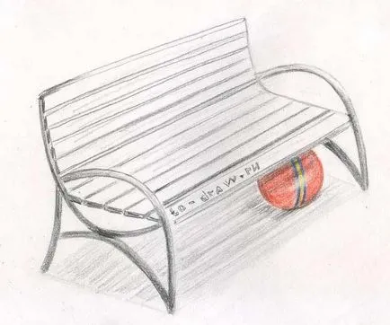 Cum de a desena un creion faze banc oraș