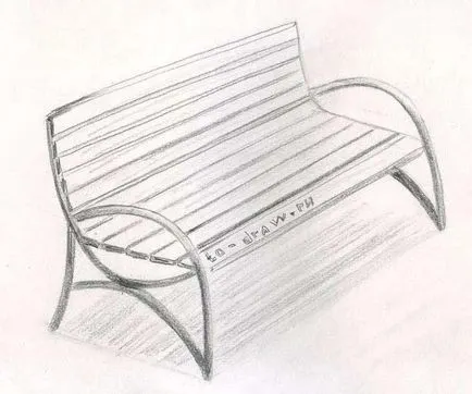 Cum de a desena un creion faze banc oraș