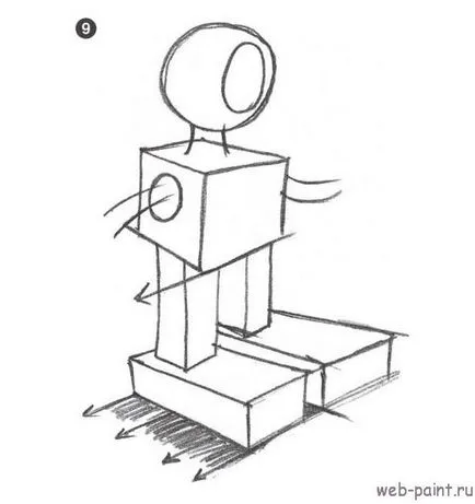 Cum de a desena un pas creion de robot cu pas