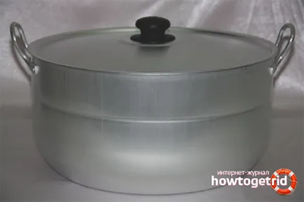 Cum pentru a curăța tigaie din aluminiu dintr-un depozit