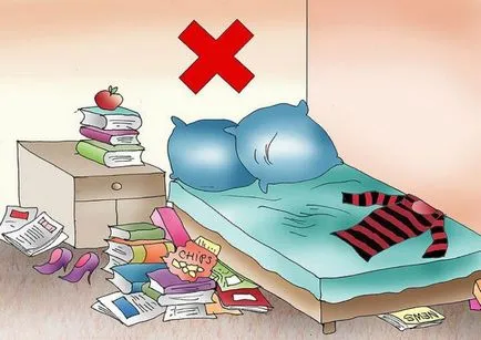 Cum de a pune în pat în dormitor Feng Shui, chestii de interior