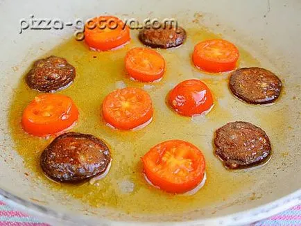 Cum de a găti o omletă cu roșii și cârnați - o rețetă cu fotografie (Cook) Cum de a găti o omletă cu roșii și cârnați - o rețetă cu o fotografie