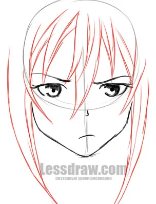 Cum de a desena o fată din anime, lessdraw (lessdraw) Cum de a desena o fată din anime, lessdraw
