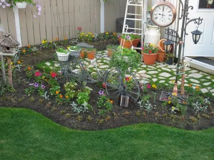 Cum să împartă grădină de flori în țară cu propriile lor mâini, ideea de un design frumos și decorarea de paturi de flori