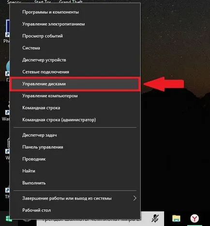 Cum de a diviza hard disk în Windows 10