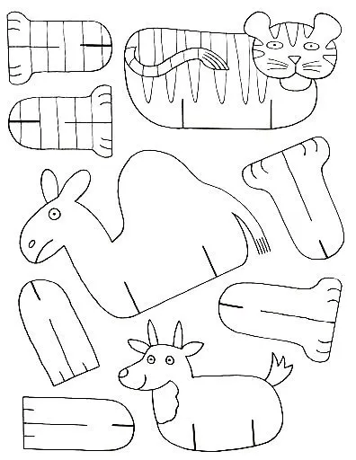 Cum de a face volumul de animale de hârtie de hârtie 17 template-uri (hârtie) Cum de a face volumul de animale de hârtie din șabloane de hârtie 17