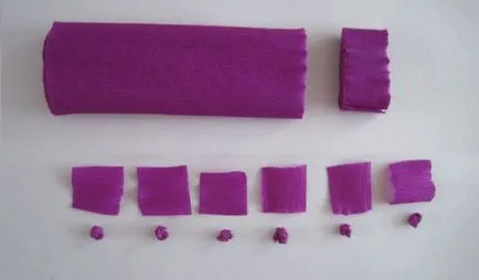 Cum de a face un liliac (crenguta liliac) hârtie ondulată (crep)