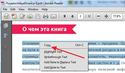 Cum de a copia text din PDF în Word (copie) Cum de a copia text din PDF în Word
