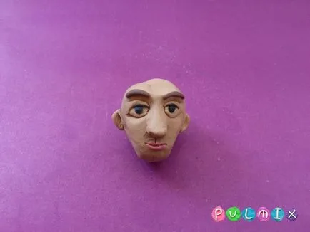 Ca și capul unui om orb a făcut din plastilină în etape (imprimare Datorită excelent) Ca și capul unui om orb a făcut din plastilină în etape