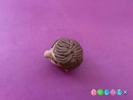 Ca și capul unui om orb a făcut din plastilină în etape (plastilina) Ca și capul unui om orb a făcut din plastilină în etape