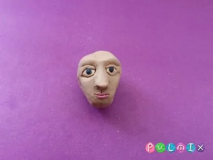 Ca și capul unui om orb a făcut din plastilină în etape (imprimare Datorită excelent) Ca și capul unui om orb a făcut din plastilină în etape