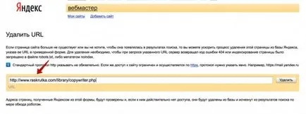 Cum elimin pagini din indexul Google și Yandex