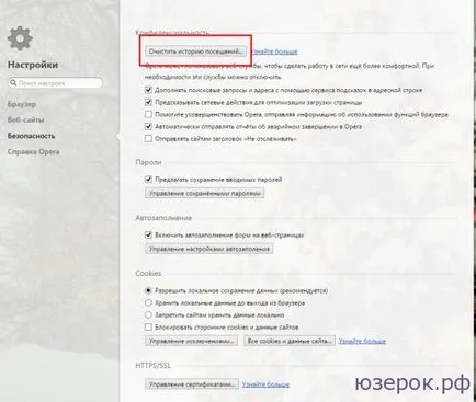 Cum de a șterge istorie în operă, PC-ul pentru asistență tehnică (eliminați) Cum de a șterge istorie în operă, un calculator pentru manechine