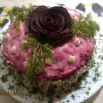 Cum de a decora un hering sub o blană de idei strat, cu fotografii - 8 linguri (idei) Cum de a decora un hering în conformitate cu o haină de blană idei cu fotografii - 8 linguri