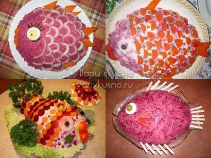 Cum de a decora un hering salată sub o haină de blană