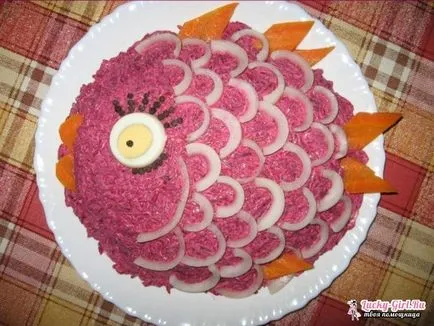 Cum de a decora o salata sub o haină de blană 9 variante