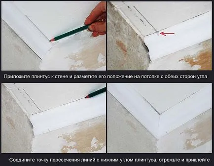 Cum să taie colțul pe tavan muluri video mâini (cum să taie colțul pe ornamentelor de tavan) Cum să taie colțul pe tavan muluri video mâini
