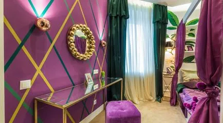 Cameră în violet - o varietate și combinație de gama