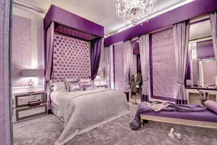 Cameră în violet - o varietate și combinație de gama