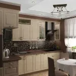 Brown interior bucătărie - fotografie, design, decorare