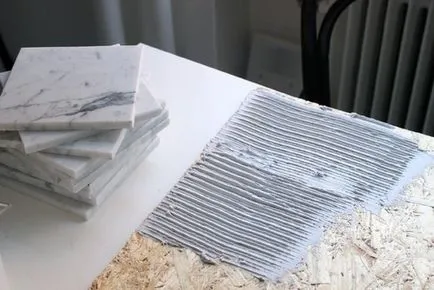 Covor în hol cu ​​mâinile sale, care pot fi realizate din reziduuri de țiglă pentru coridor