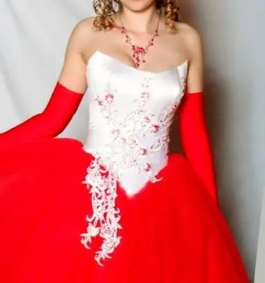 rochie de mireasa Rosu - manual miresei