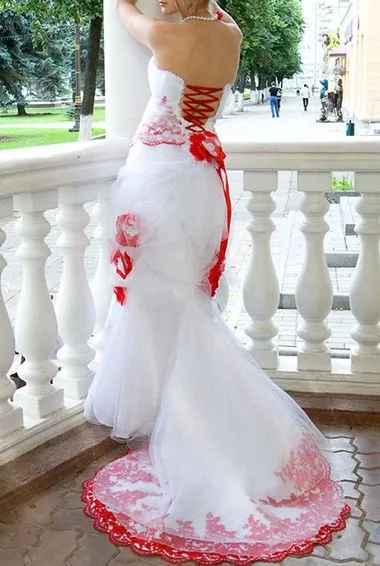 rochie de mireasa Rosu - manual miresei