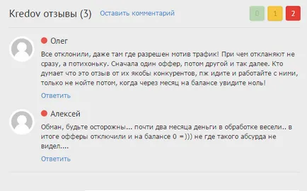 Kredov com - patnerka cpa, recenzie, comentarii, modul de a face