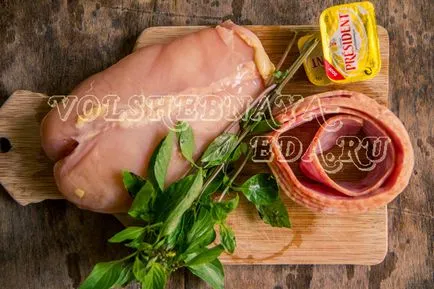 Pui învelit în bacon cu reteta fotografie, magie