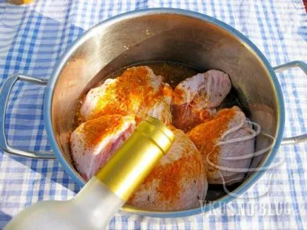 kebab de pui cu vin alb - reteta cu o fotografie