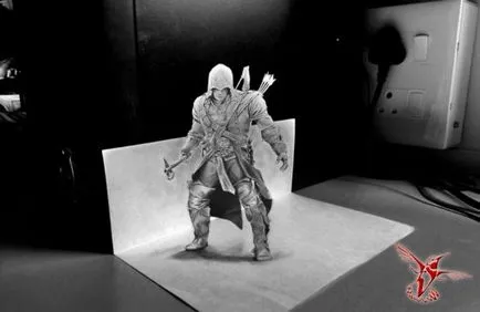 desene 3D de top în creion - un mesager (creion) desene 3D de top în creion - un mesager pentru a