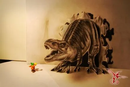 desene 3D de top în creion - un mesager (creion) desene 3D de top în creion - un mesager pentru a