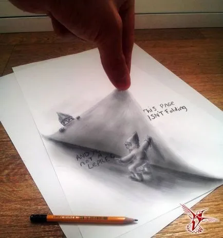 desene 3D de top în creion - un mesager (creion) desene 3D de top în creion - un mesager pentru a