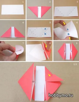 Master class modul de a face inima origami cu o floare, scheme - hobby-Sea