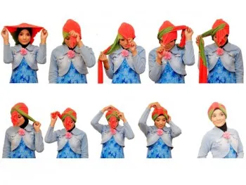 turban capac la modă cu mâinile