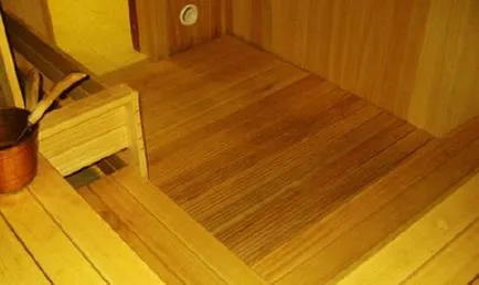 Instalarea podelei de lemn în baie cu mâinile sale (podea de lemn) Instalarea podelei de lemn în baie cu mâinile